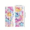 2pcs Kawaii Axolotl Blackout Curtains   Colorful Tie Dye Salamander Design Drapes
