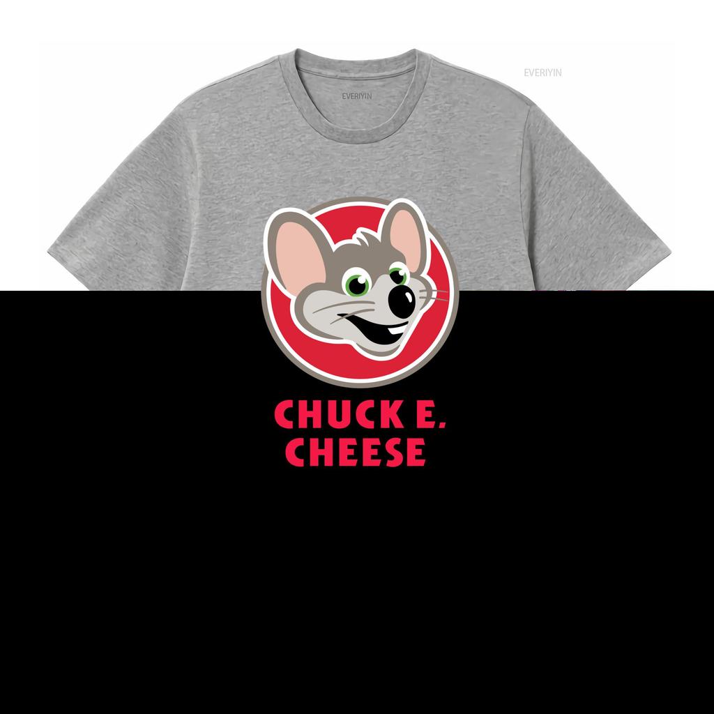 Chuck E Cheese Restaurant Mens Black T Shirt Size S 5XL Cute Mouse Design vintage Washed designer clothes Stretched streetwear