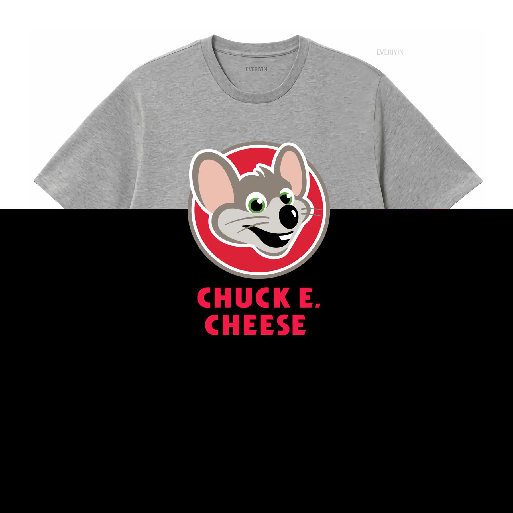 Chuck E Cheese Restaurant Mens Black T Shirt Size S 5XL Cute Mouse Design vintage Washed designer clothes Stretched streetwear S