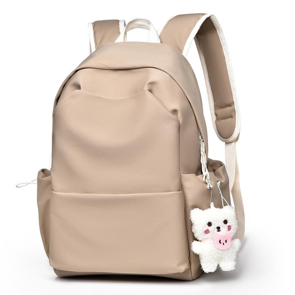 Vysoce kvalitní trendy batoh ve stylu Korean s velkou kapacitou pro studenty: Jednobarevný, Všestranný školní batoh pro ženy a muže