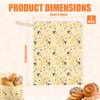2Pcs Beeswax Bread Bags 13x17Inch Organic Beeswax Sourdough Bag with Zipper Large Capacity Food Preservation Bag for Kitchen