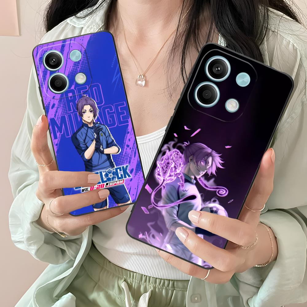 Blue Lock Reo Mikage Phone Case for Xiaomi Redmi Note 14 13 12 11 S Pro Plus 4G 5G Colorful Printing Cover Luxury Pretty Cover