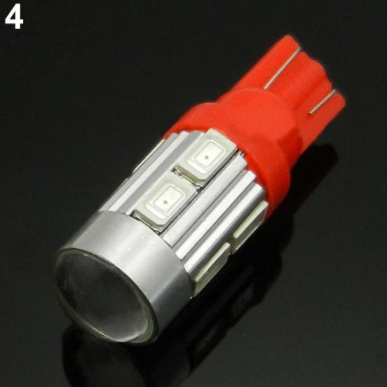 

2 шт. T10 LED 5630/5730 10SMD світлодіодний автомобільний вказівник повороту для внутрішнього освітлення лампи червоний