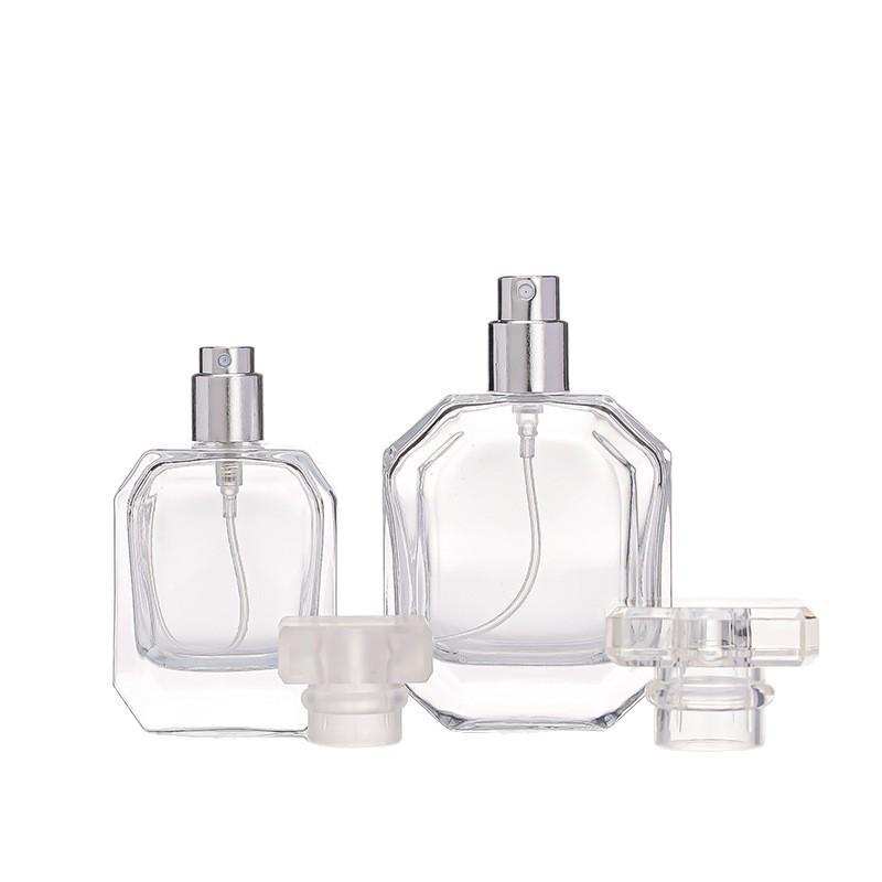 High-End Portable Glass Spray Perfume Bottle - Transparent, Thickened Design with Bayonet.