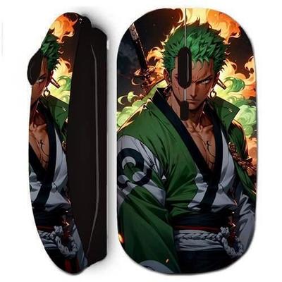 Kabellose Maus - Maniacase - One Piece Zoro - 3D-Kunst - Schwarz - USB