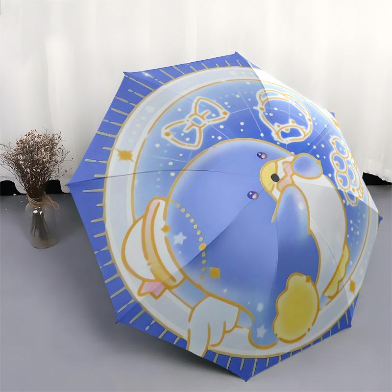 1pc Penguin with Bow Tie Umbrella with Plastic Handle, Suitable for All Seasons Outdoor YUSAN403