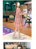 2024 Fresh Plaid A-Line Short-Sleeve Dress for Petite Women