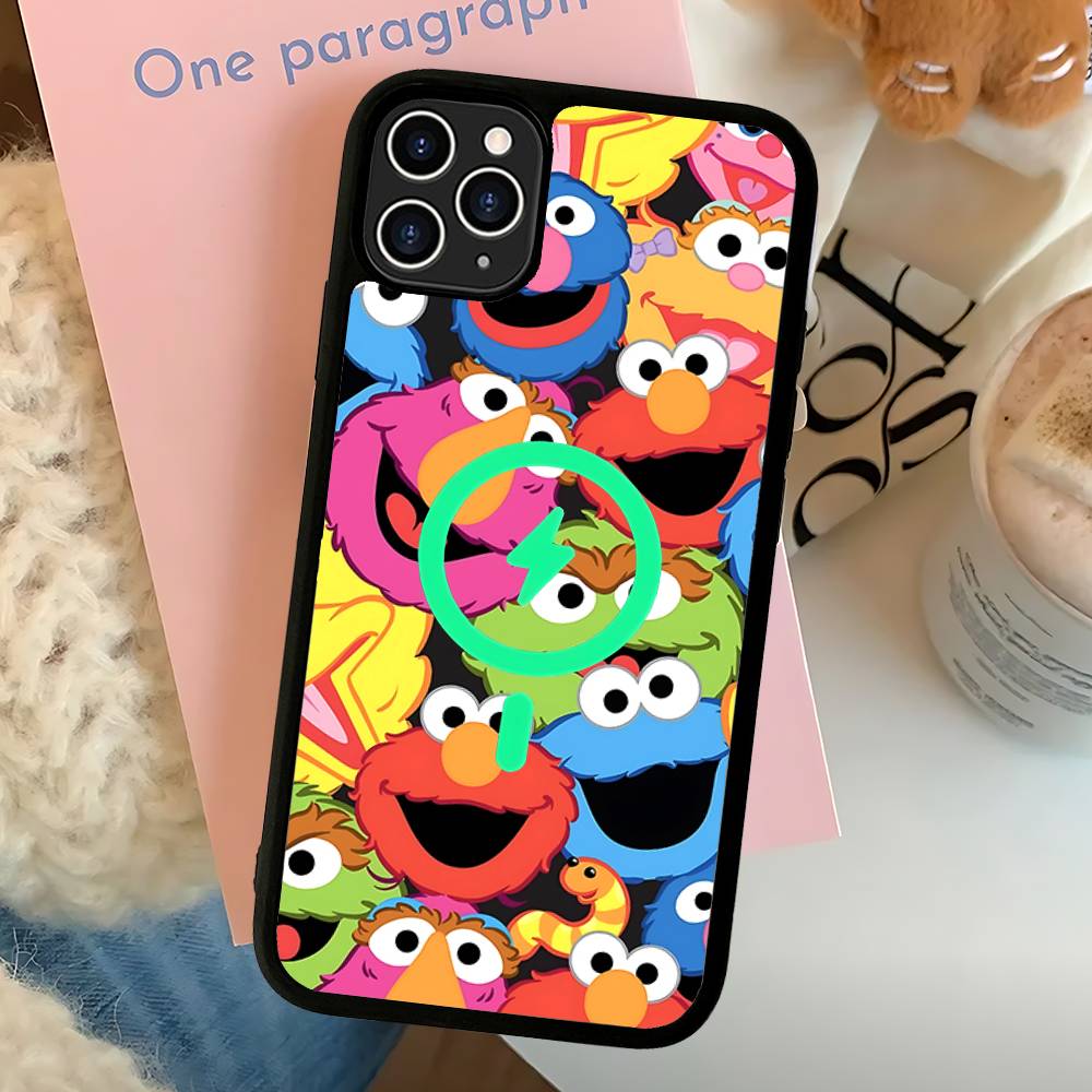 

Sesame Street Cartoon For Magsafe Magnetic Phone Case For IPhone 17 16 15 14 Plus 13 12 11 Pro Max Air Cover iPhone 15pro max