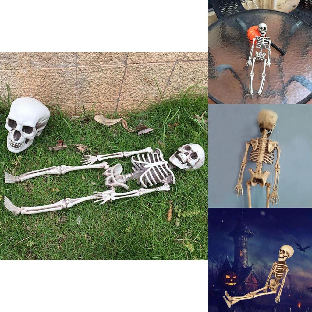 Human Skeleton Scary Skull Haunted House Halloween Prop Party Decor Atmosphere