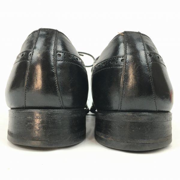 Pre-70s Vintage BOSTONIAN Wingtip Business Shoes Black Size 10D 27.5-28.0 Men's(USED)