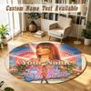 Round Rug Custom NameTaylor Swift Pattern Non Slip Carpet Home Floor Decor