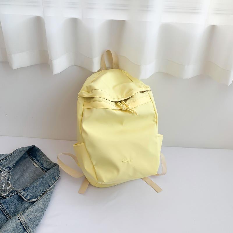 

Рюкзак большой вместимости женский универсальный летний новый легкий маленький свежий складной рюкзак сумка для отдыха жёлтый