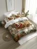 2/3pcs Christmas Tree, Gift Box, Snowflake, Deer, Santa Clause Digital Printing Brushed Duvet Cover Set, Soft & Comfortable