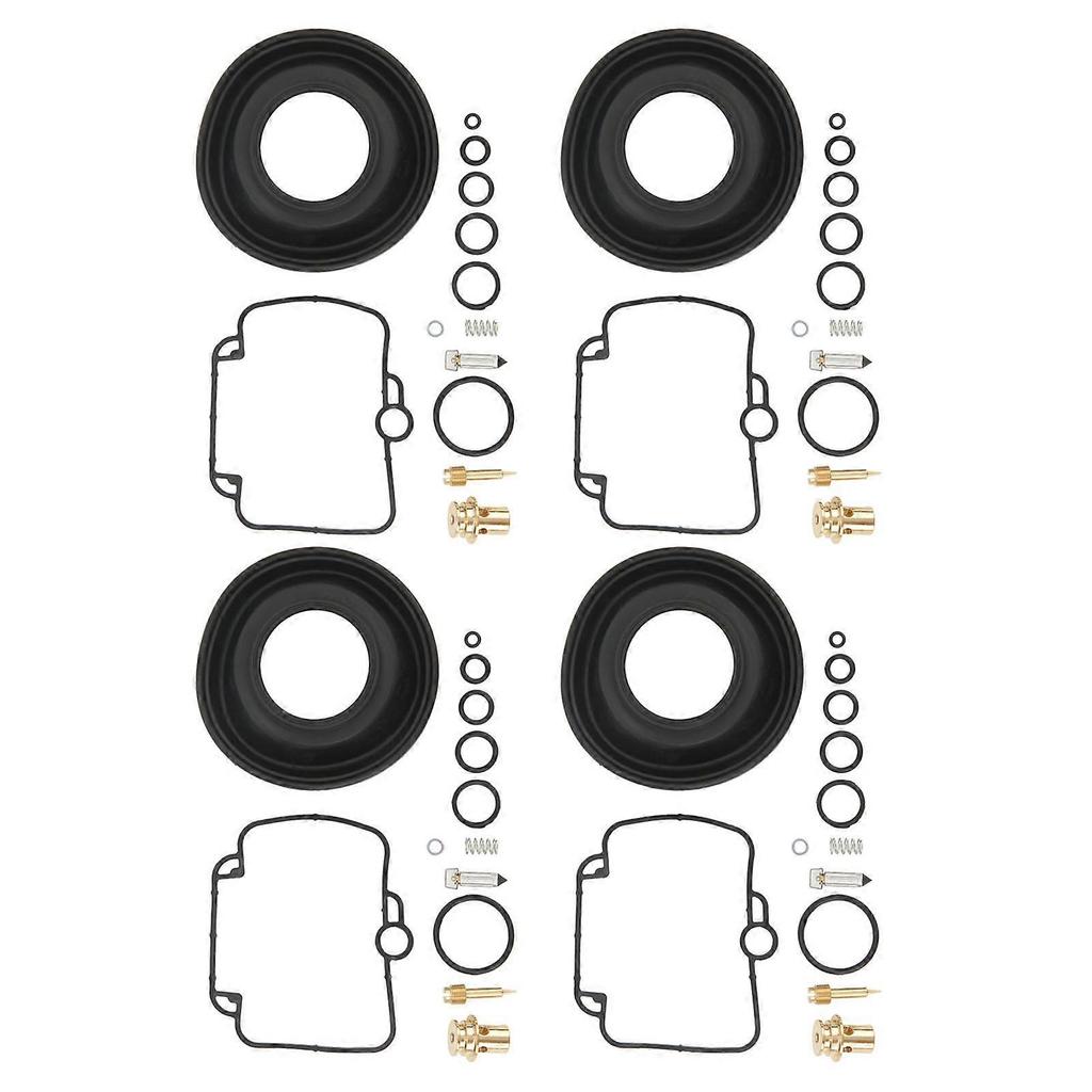 4 Sets Motorcycle Carburetor Repair Kit with Plunger Diaphragm Replacement for Suzuki GSF1200S Bandit 1997?2000