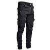 Jeans Elasticizzati da Uomo con Tasche Laterali per Snellire, Vestibilità Slim e Vestibilità Aderente