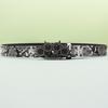 Rhinestone Tiger Claw Buckle Belt Rivet Punk Decoration Women's Belt Abi Decorative Python Pattern Belt