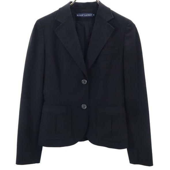 RALPH LAUREN wool blend tailored jacket 7 black Women Used