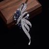 Mode Kristall Brosche Für Frauen Elegante Bauhinia Blau Lila Zirkon Strass Brosche Revers Pin Corsage Hochzeit Schmuck