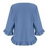 Women's Short-sleeved Round-neck Color Tops Loose European And American Lace Sleeves Shirt