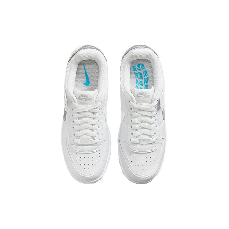 Nike Air Force 1 Shadow White Metallic Silver Women Sneakers Summit-White DQ0837-100