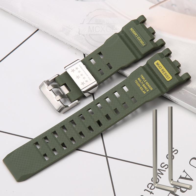 Resin Strap Suitable For Casio GWG-2000 GWG-2040 Men's TPU Sports Waterproof Watch Accessories Wristband Bracelet