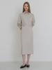 MOMET Ford Collar Shirt Dress Light Beige