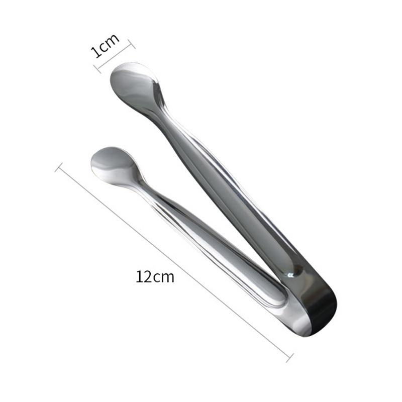 2Pcs Ice Tongs Mini Stainless Steel Serving Tongs Food Clamp Coffee Sugar Cube Tongs Tea Bag Clip Kitchen Gadgets Accessories