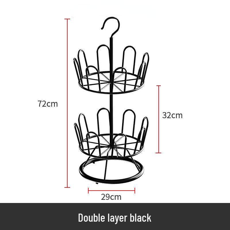 Rotating Wrought Iron Outdoor Sandal & Shoe Drying Rack with Stand