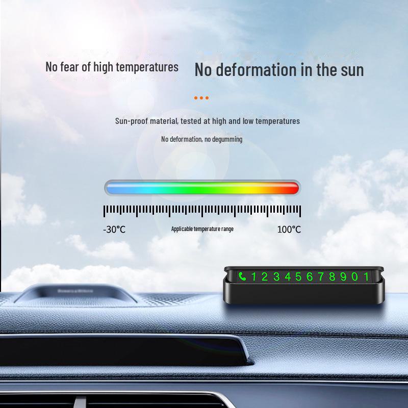 Ukryty Świecący Tymczasowy Znak Parkingowy do Wnętrz Samochodowych