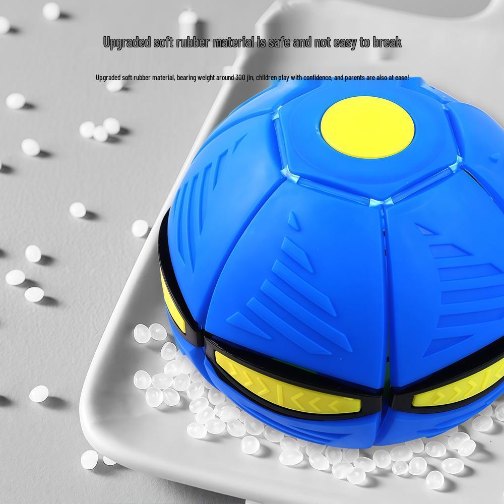 Glowing Flying Saucer Step-On Deformation Bouncy Ball - Interactive Parent-Child Toy