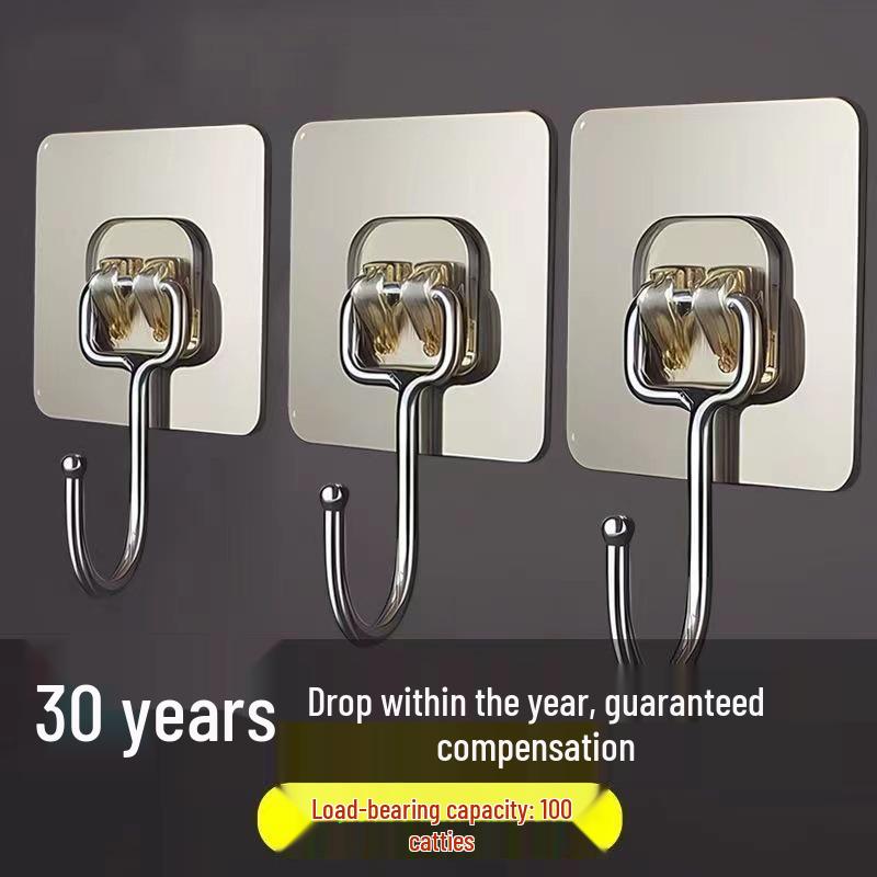 Punch-Free Transparent Wall-Mounted Adhesive Hooks