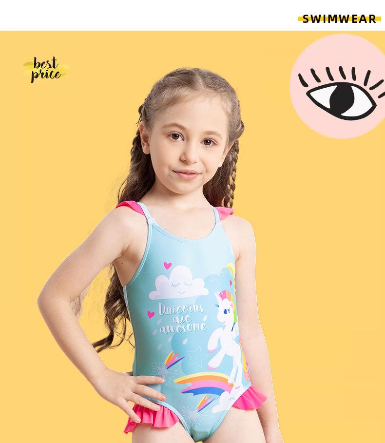 2025 New Unicorn Strappy Girls' One-Piece Swimsuit