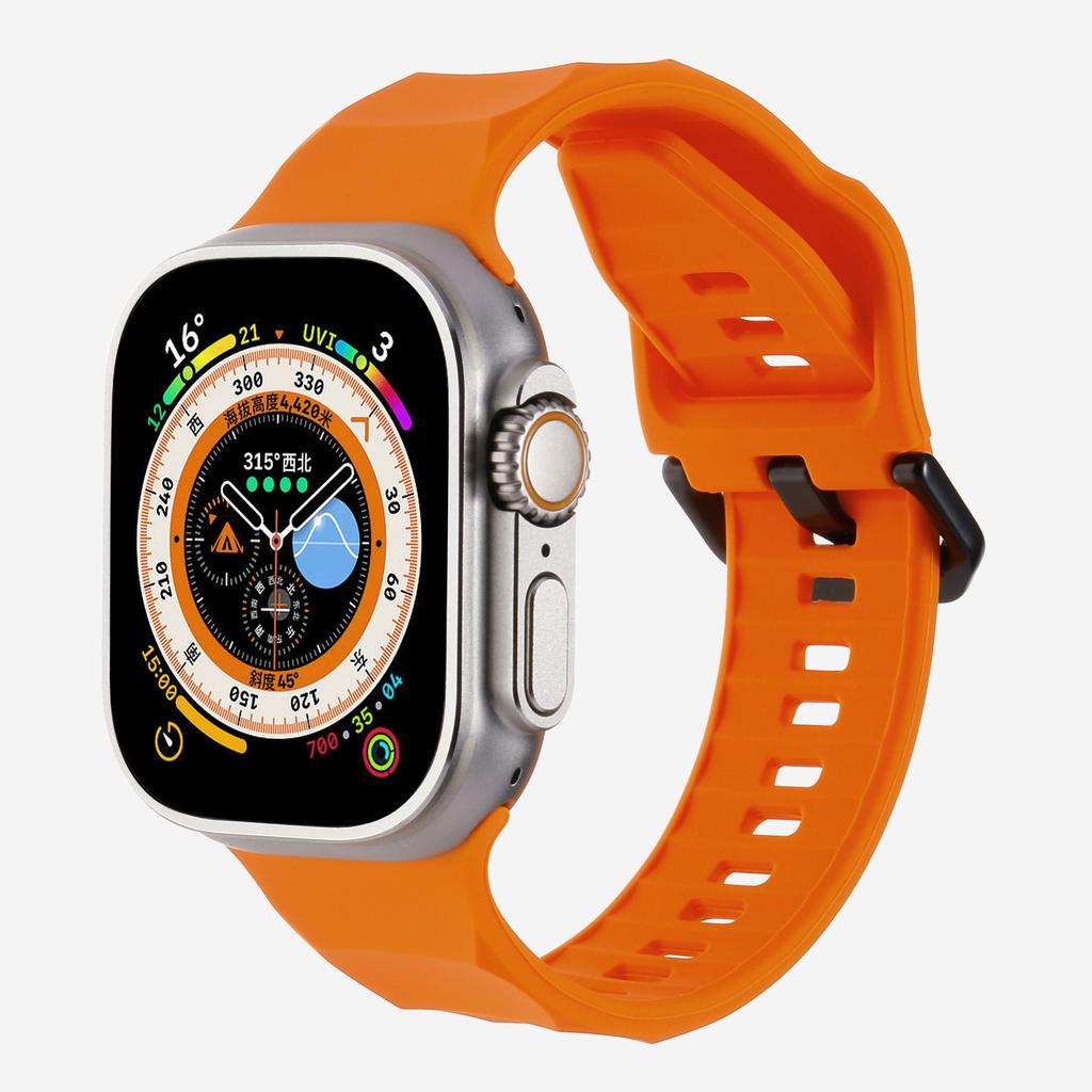 Soft Silicone Band for Apple Watch Ultra 3/2 49mm 46mm 45mm 44mm 42mm 40 41 Mm Sport Wristband iWatch Series 11 10 9 8 7 5 SE 3