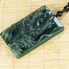 Hetian Dragon Green Jade Zodiac Pendant for Men