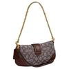 Coach Soho Flap 25 Klassische Monogramm Kettenschultertasche Beschichtetes Canvas und Leder Damen Schultertasche Braun CAN45-B4S0M