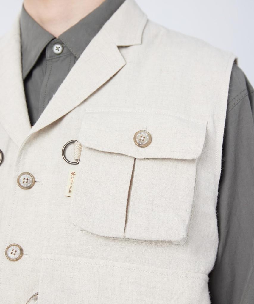 Snow Peak Maßgeschneiderte Angelweste Oberbekleidungsweste XL BEIGE SPTL-JK-26SU901 Mittelschicht Herren Damen