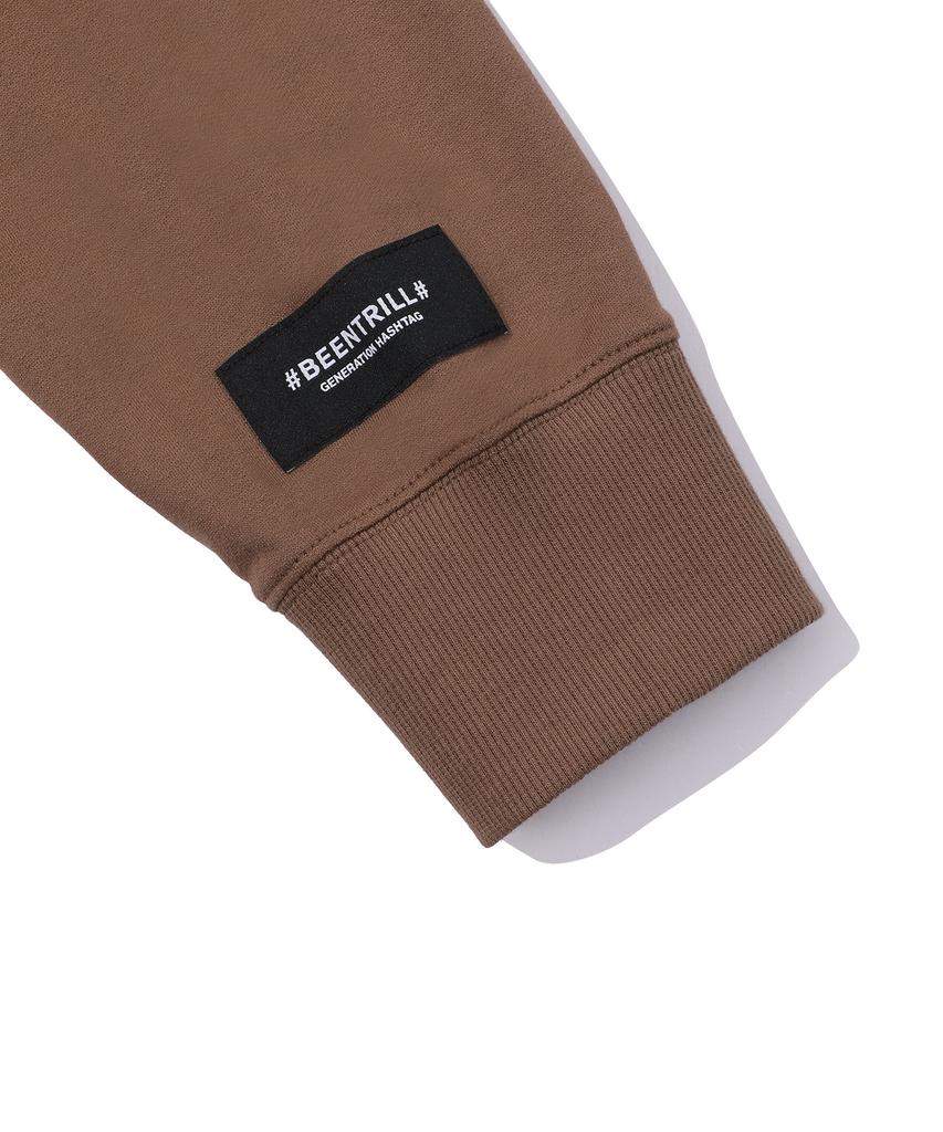 Beentrill Script Two-Way Zip-Up Hoodie (Camel)