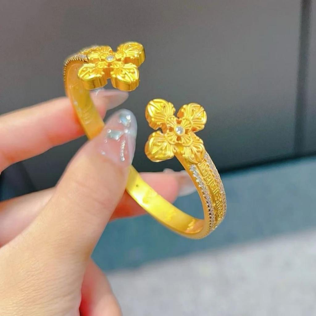 Double Cross Vajra Open Bracelet Women's Light Luxury and High-end Bracelet