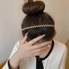 2023  Female Headwear For Broken Hair Card Head Hoop With Teeth Frosted Braid Headband Non-Slip Hairband Casual Headband