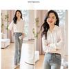 Chushen Spring And Autumn Simple Long-Sleeve Shirt for Women, Single-Breasted, Elegant Professional Commuter Top, White Blouse S132C2204