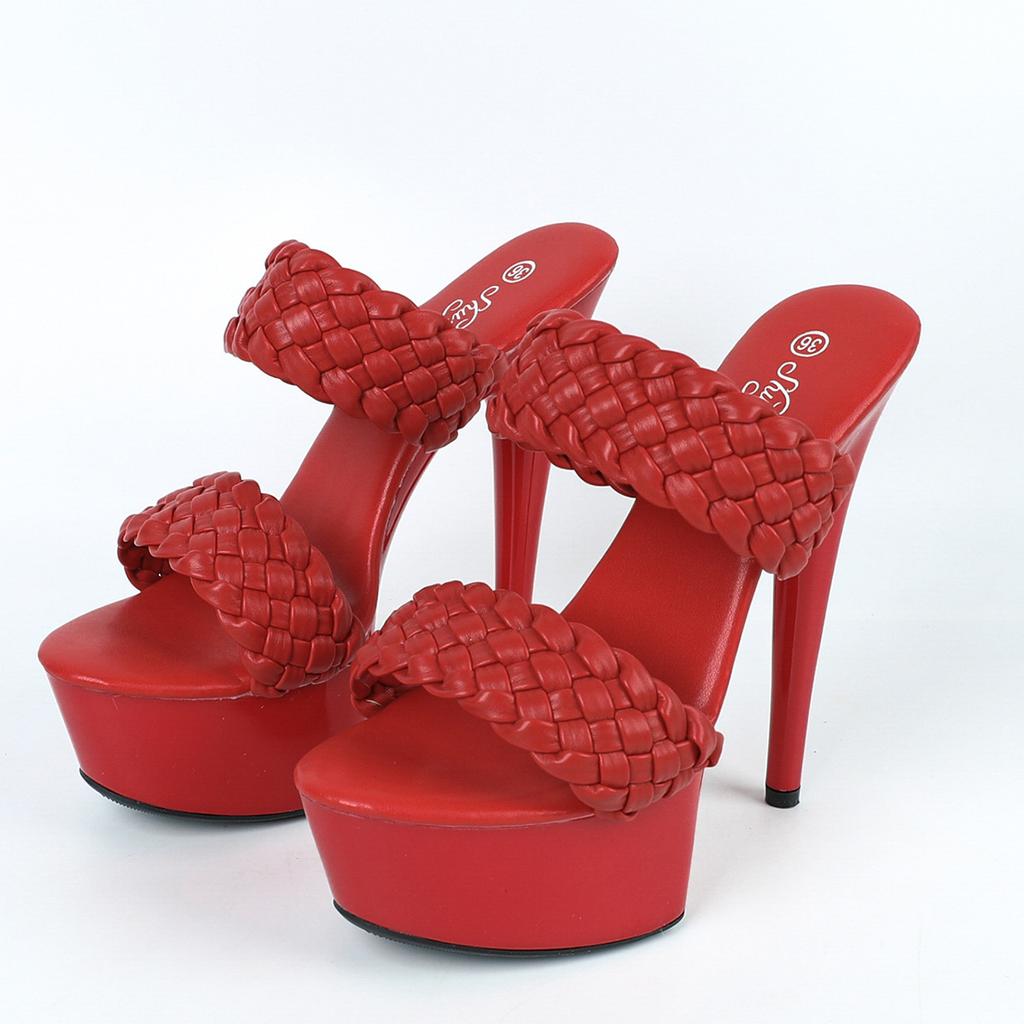 Fashion 13cm 15cm Transparent Crystal Heels Stiletto Waterproof Platform Sandals for Women Party Bridal Shoes Elegant Evening Wear