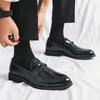 Casual leather shoes new British business pointed inner height increase CM hairstylist Doudou