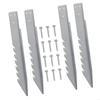 55KF 4 Pièces Ancrages de Poteau de Clôture Pointes de Sol Ancrages de Poteau en Bois Pointes de Sol Fixations de Balançoire Coupe-Vent Imperméable Balançoire Sol