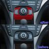 2Pcs Red Carbon Fiber Interior Below Joystick Accent Cover Trim For Acura TL