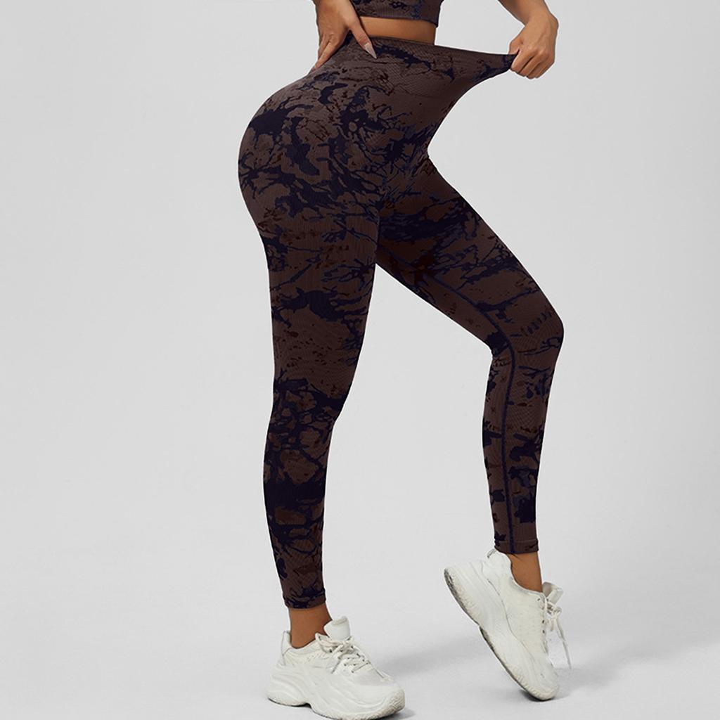 Women's Tie High Waist And Hip Lifting Sports Tight Pants Fitness Pants