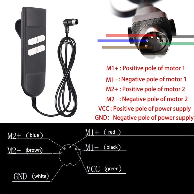 Durability ABS Motorized Bed Remote Featuring 4 Button And Comfortable Grip For Senior Mobilities Assistance