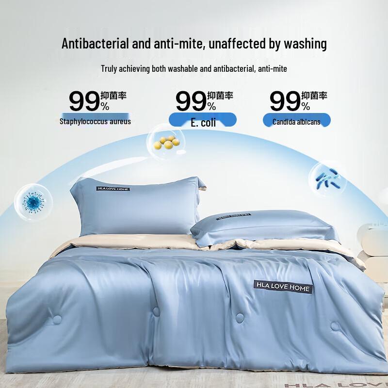 HLA Cool Touch Ice Silk 4-Piece Summer Quilt Set