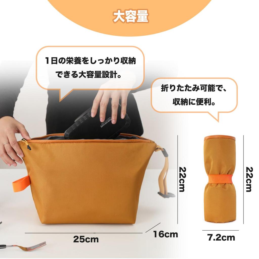 Glowave Lunch Bag, Stylish, Insulated, Water-Repellent, Large Capacity, Perfect for Kids, Businessmen, and Students