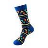 Hundreds Fashion Business Men 100% Cotton Happy Lattice Socks Unisex Boys Combed Hip Hop Street Skateboard Funny High Sox Set