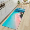 1Pcs Beautiful Scenery Pattern Floor Mat Modern Kitchen Polyester Rug Non-Slip Colorful Indoor Carpet, For Home Bathroom Bedroom Living Room Decor